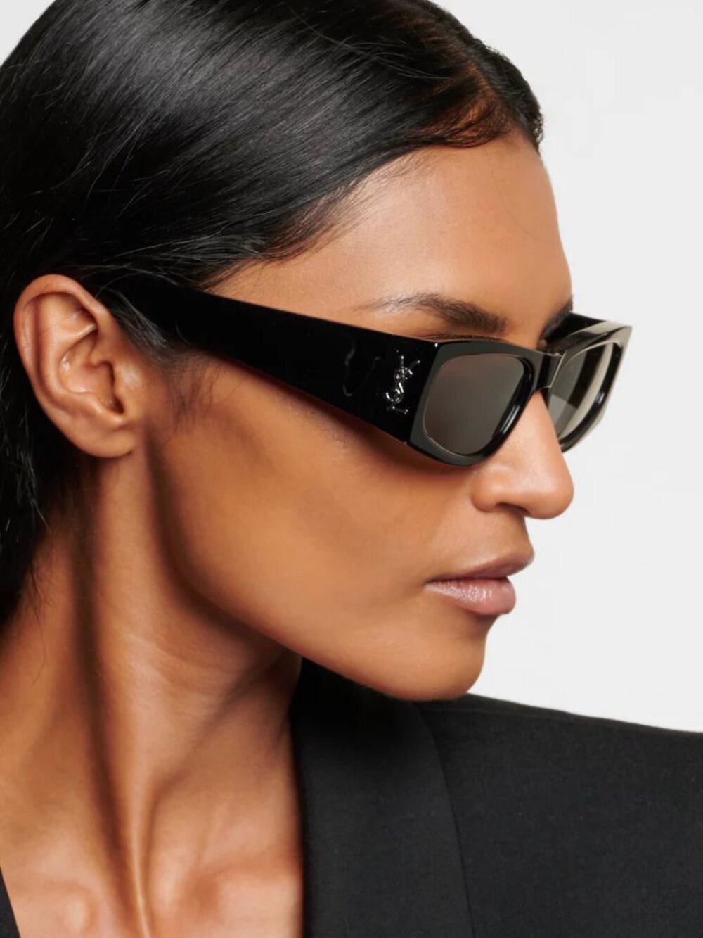 NEW SAINT LAURENT SUNGLASSES, SLM140 002 BLACK WOMEN EYEWEAR SL M140 002